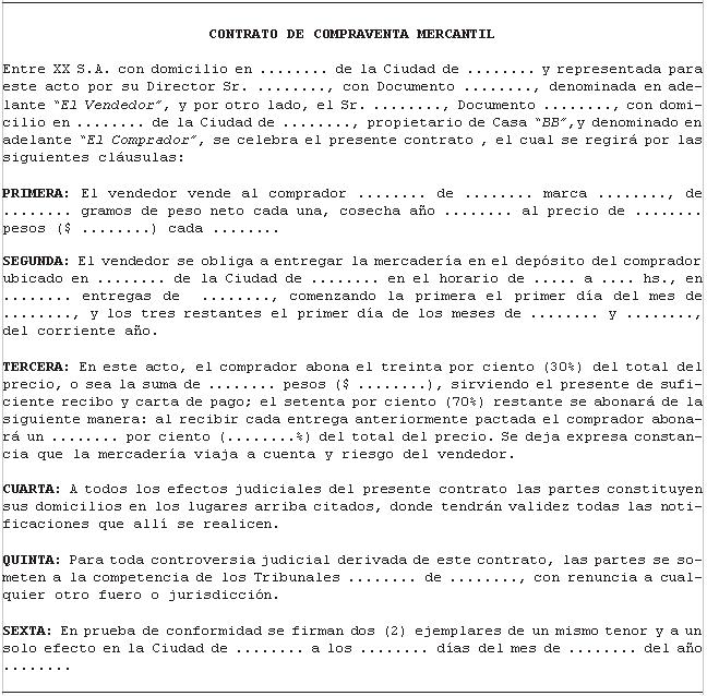 contrato de compraventa. DE CONTRATO DE COMPRAVENTA